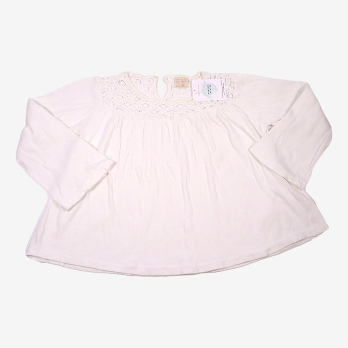 ZARA 8 ans Blouse à col dentelles blanche