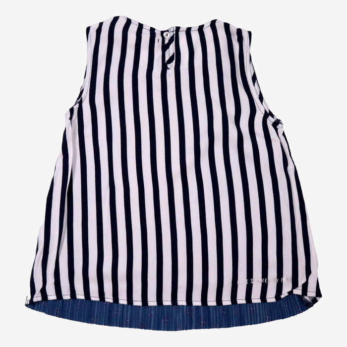 IKKS 8 ans Blouse bimatière bleu et à rayures