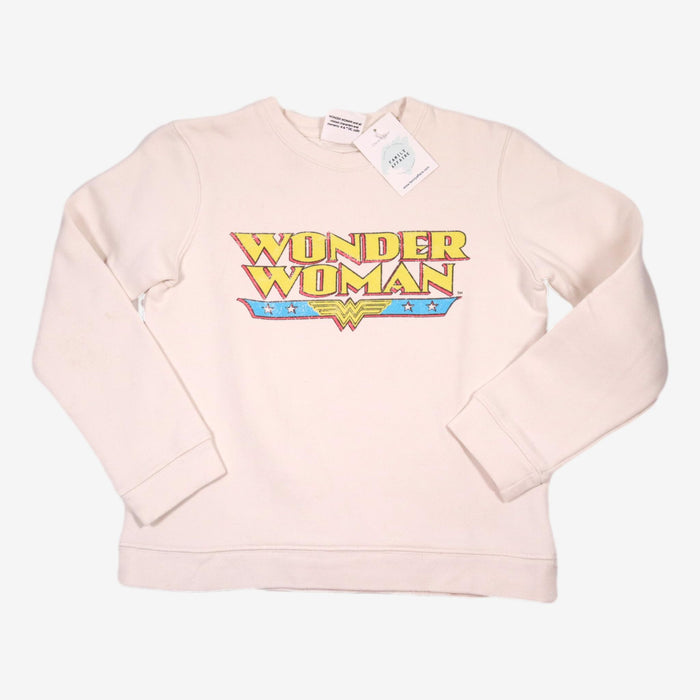 CYRILLUS WONDER WOMAN 12 ans sweat blanc crème