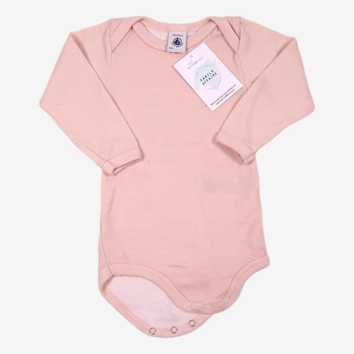 PETIT BATEAU 12 mois rose en laine