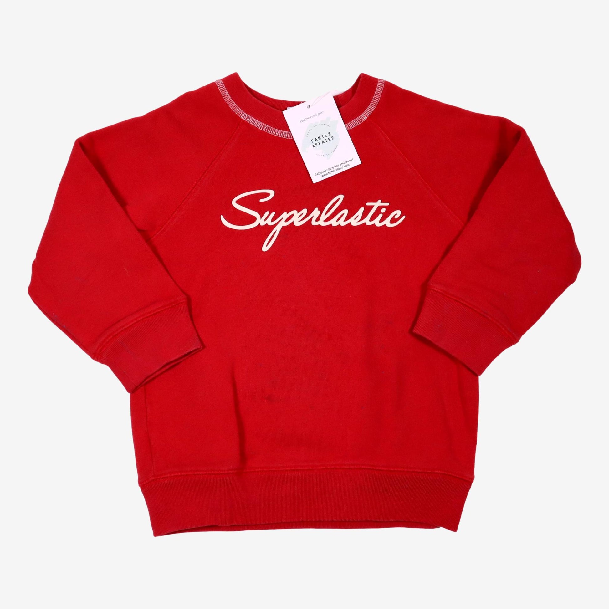 PETIT BATEAU 4 ans Sweat rouge "superlastic"