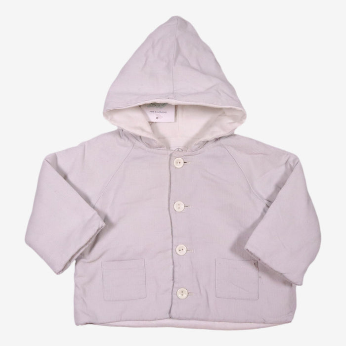 PETIT BATEAU Veste en velours blanche à capuche