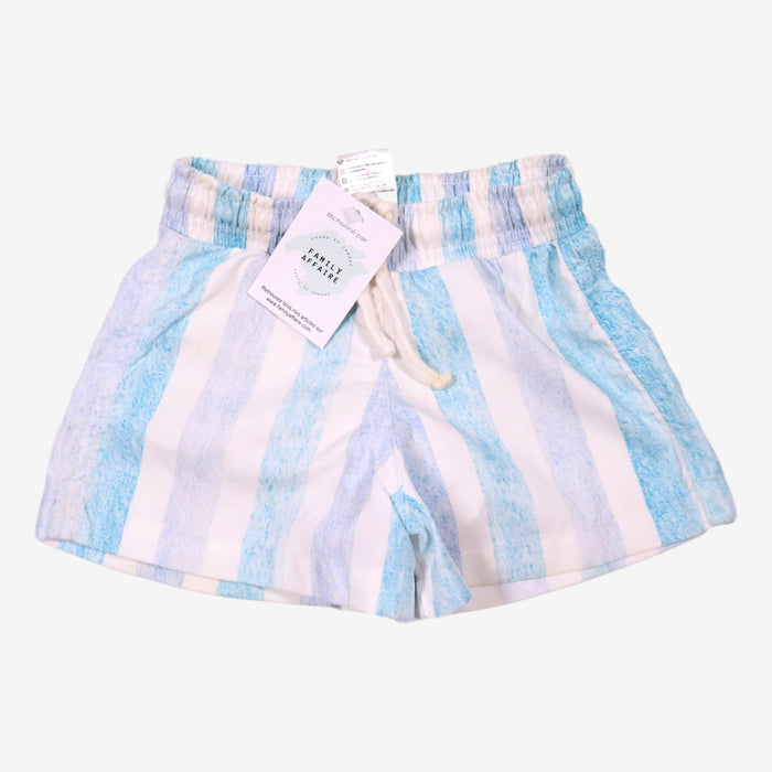 MARIA BIANCA 3/4 ans Short de bain rayé bleu et blanc