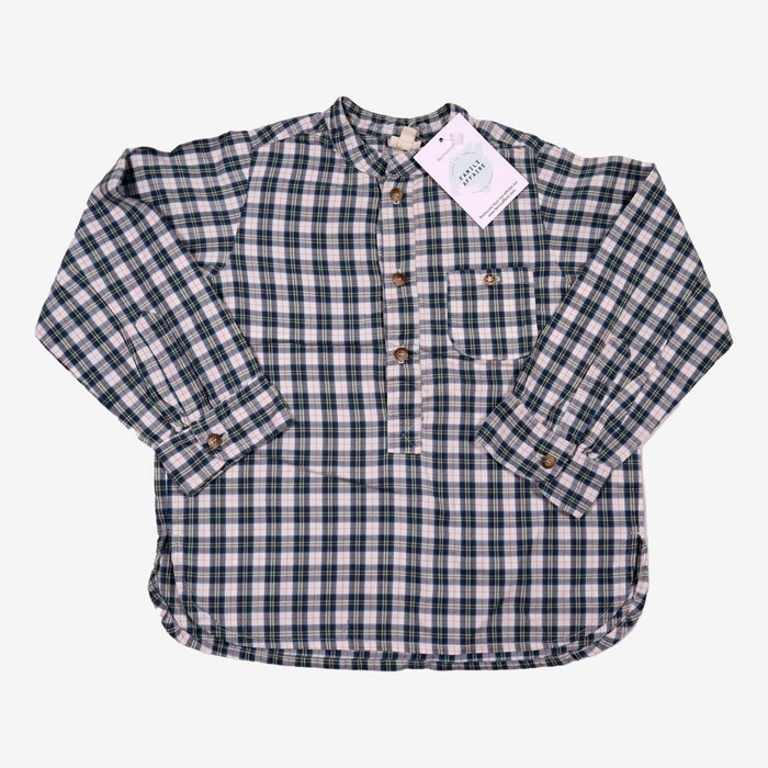 BONTON 4 ans Chemise à carreaux  col officier