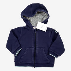 CYRILLUS 2 ans gilet sweat bleu a capuche