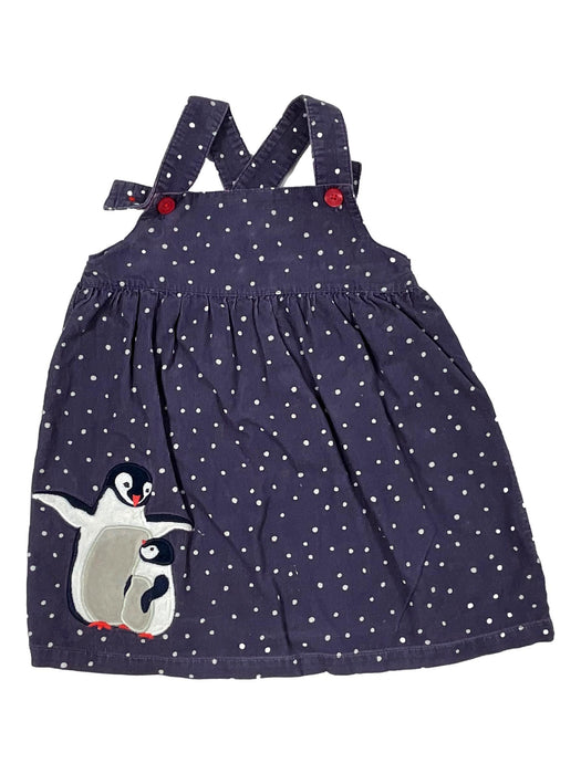 BABY BODEN 2 ans robe violette pois blanc velours