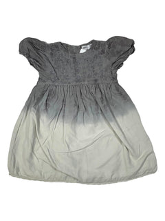 ZARA 5 ans robe tie & dye gris blanc broderies