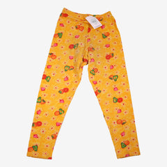 SOLARINE 10 ans Legging imprimé fruits et fleurs jaune