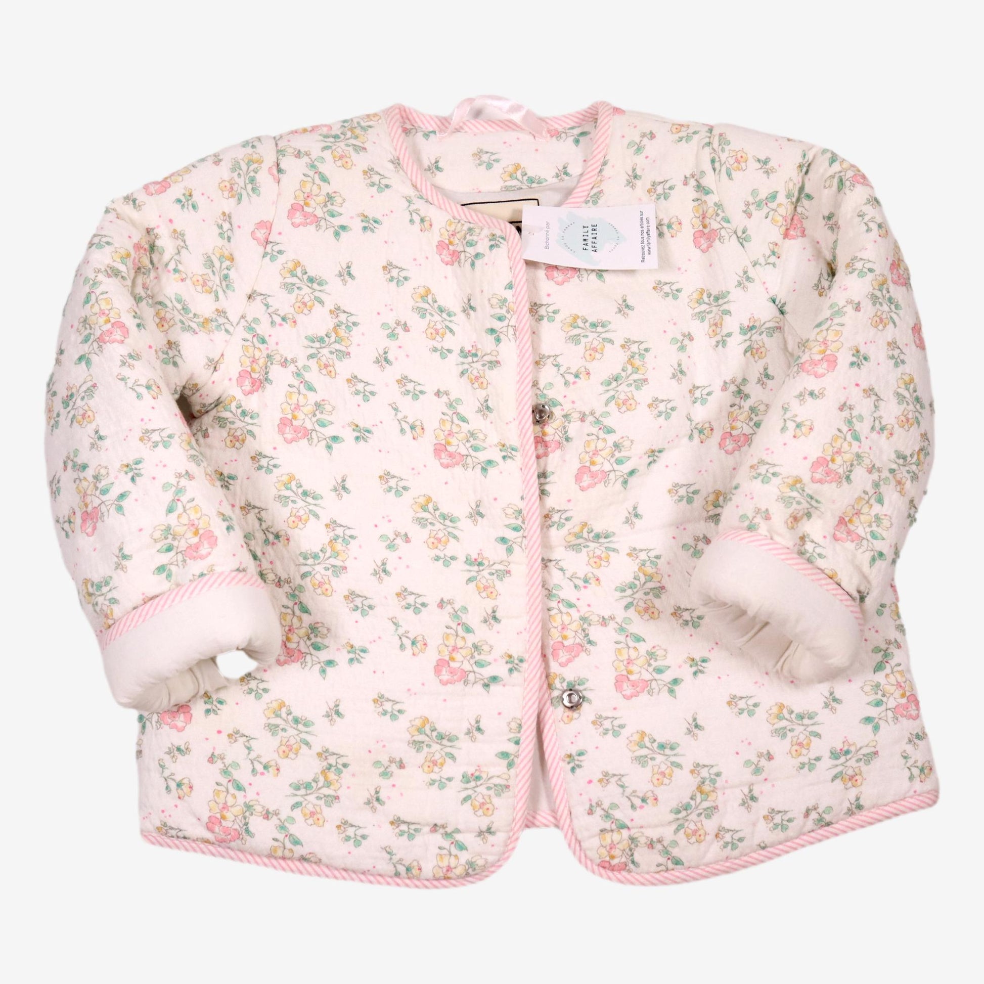 BONTON 6 ans Gilet matelassé fleurs