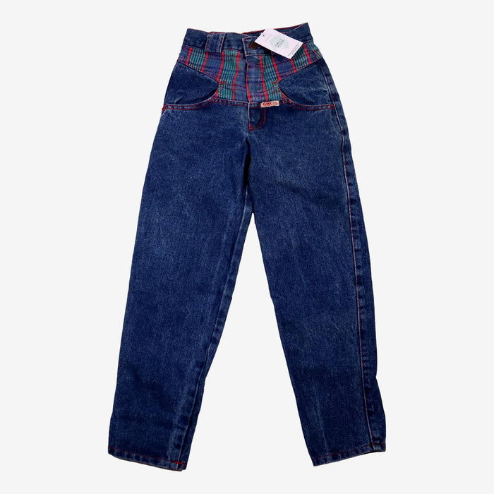 ZUMA 6 ans Jean bimatière bleu et à carreaux