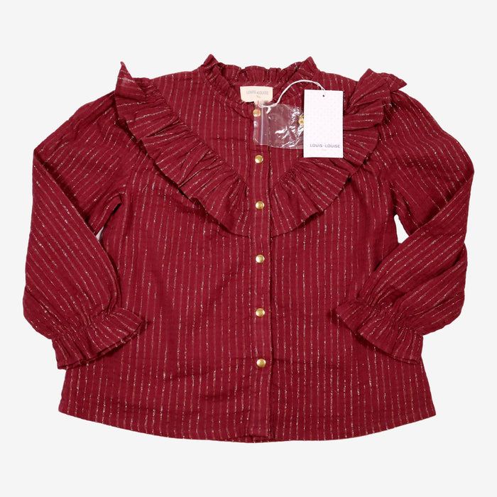 LOUIS LOUISE outlet 6 ans blouse bordeaux figue