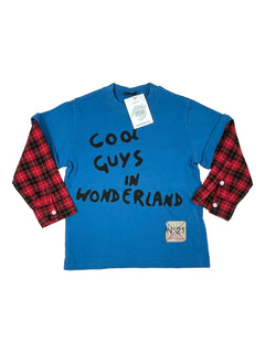 N21 4 ans tee shirt bleu cool guys wonderland