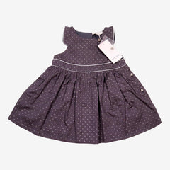 LOUIS LOUISE outlet 6m robe grise pois argent