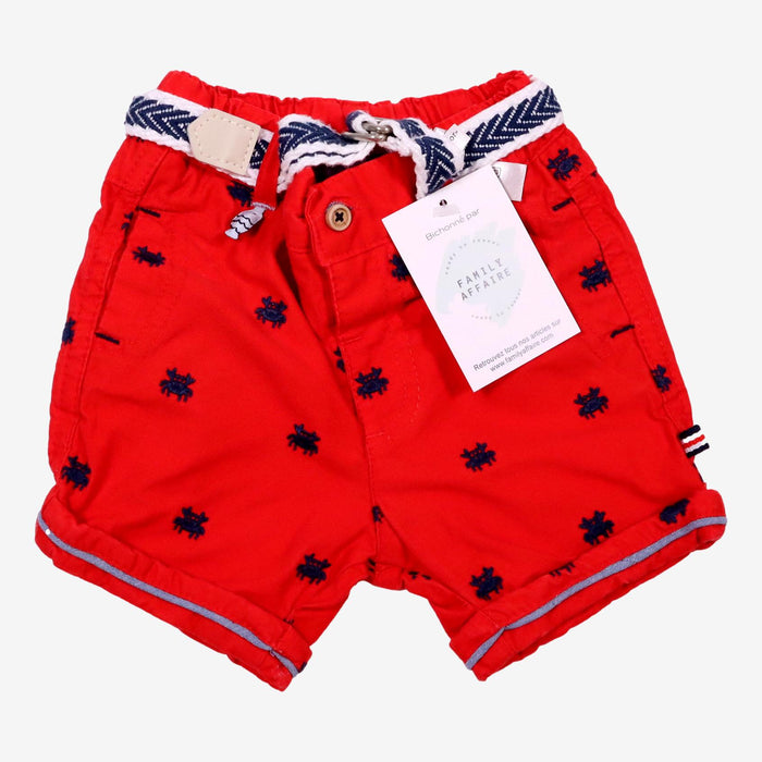 SERGENT MAJOR 3 mois short rouge crabes