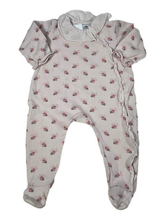 TARTINE ET CHOCOLAT 12 mois pyjama rose col et fleurs