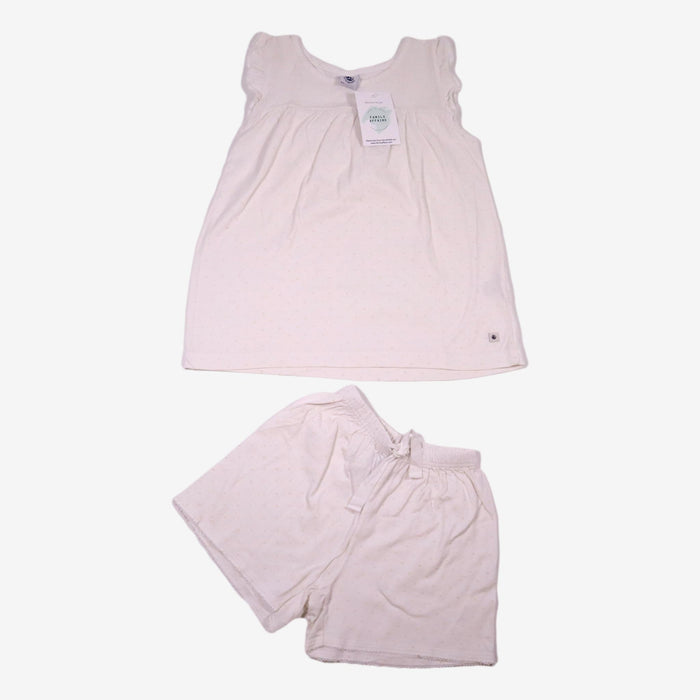 PETIT BATEAU 8 ans pyjama blanc plumetis