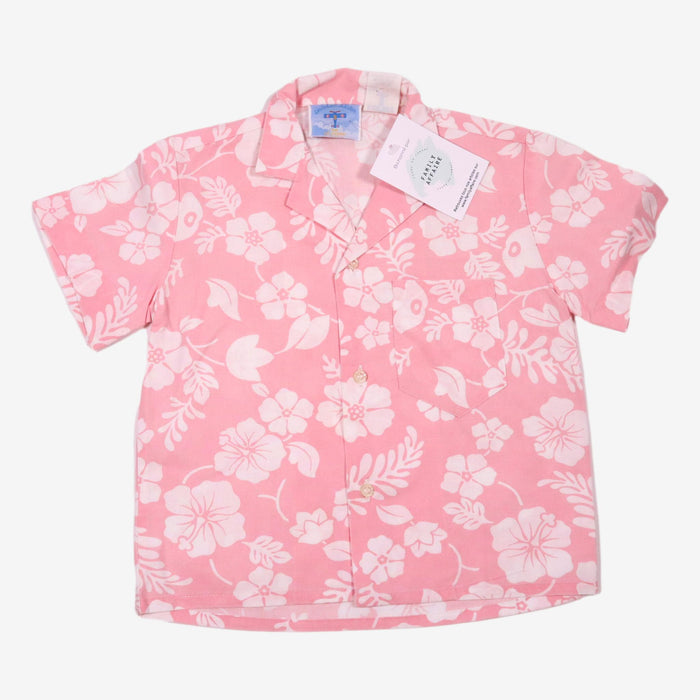 LES ENFANTS DU VALLON 18 mois chemise rose fleurs blanches