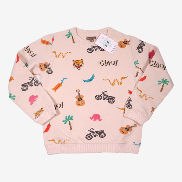 EMILE ET IDA 8 ans Sweat motif moto tigre guitare