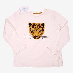 MONOPRIX 5 ans tee-shirt blanc tête de tigre