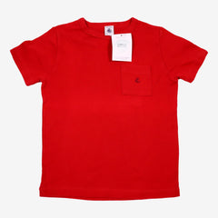 PETIT BATEAU 8 ans tee-shirt manches courtes rouge