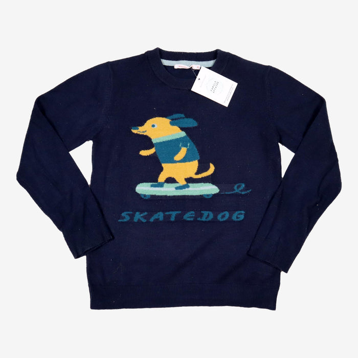 MONOPRIX 8 ans pull marine "SKATEDOG"