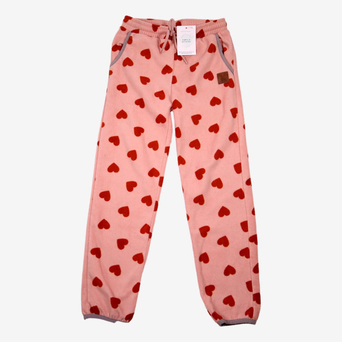 KULING 8 ans pantalon polaire rose à coeurs