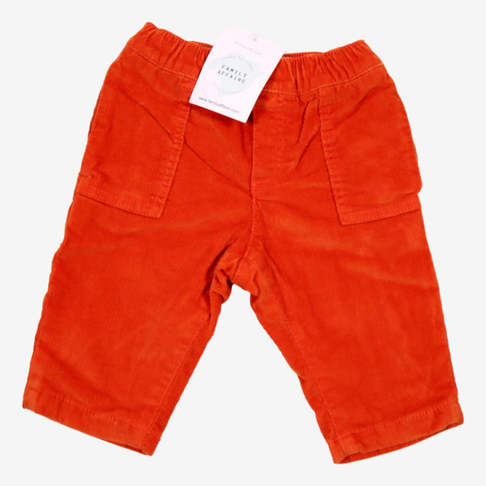 JACADI 6 mois pantalon velours côtelé orange