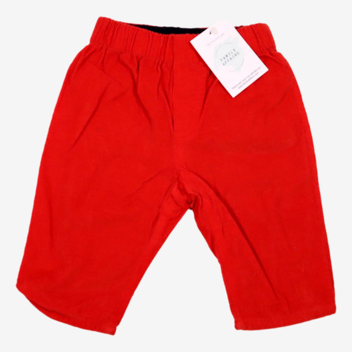 JACADI 6 mois pantalon velours côtelé orange vif