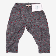 ZEF 12 mois legging gris à étoiles rouges