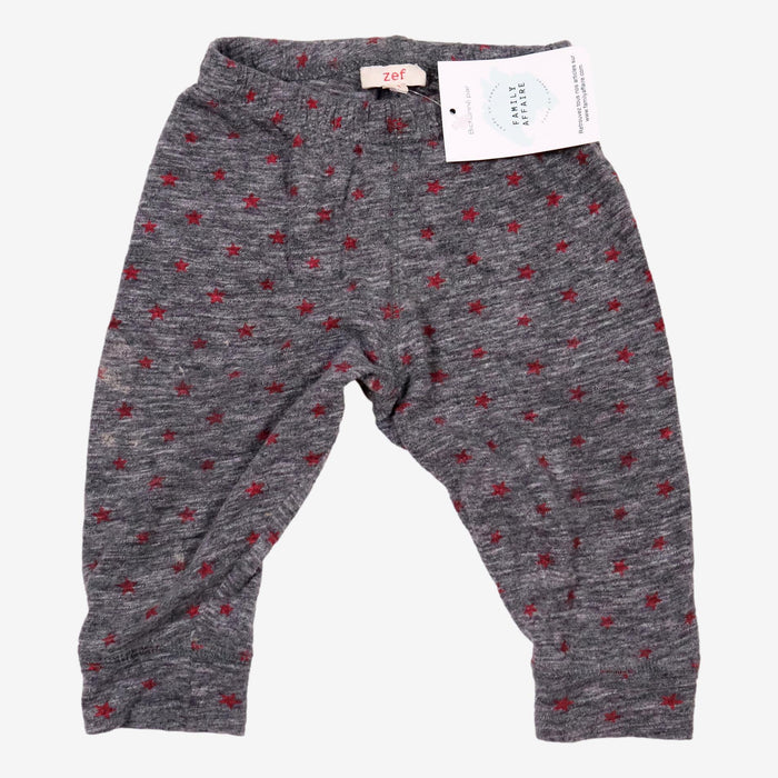 ZEF 12 mois legging gris à étoiles rouges