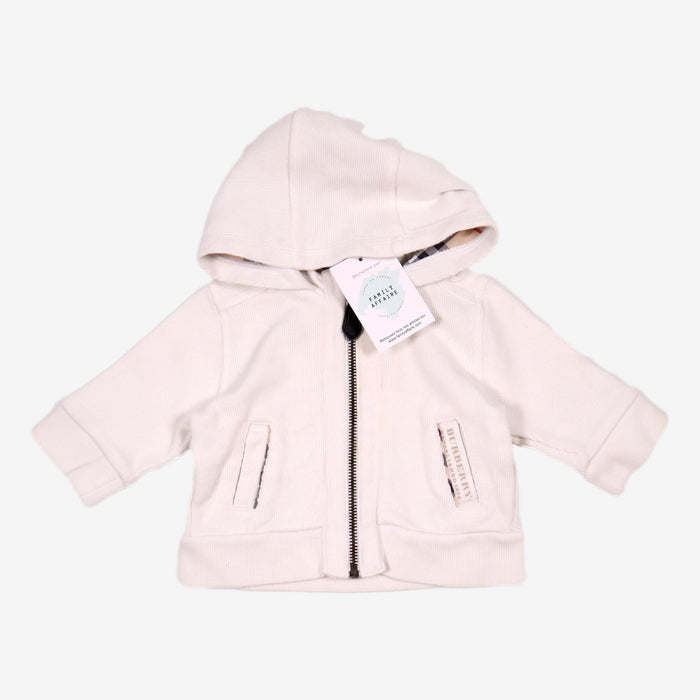 BURBERRY 3 mois gilet à capuche blanc