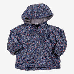 PETIT BATEAU 18 mois coupe-vent marine à fleurs