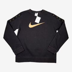 NIKE 14/16 ans sweat gris anthracite logo doré