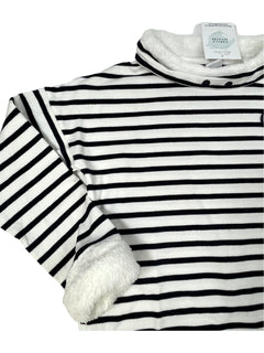 PETIT BATEAU 8 ans pull marinière col montant