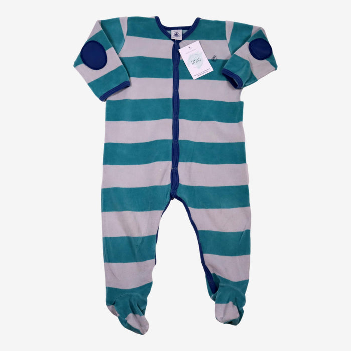 PETIT BATEAU pyjama 18 mois rayé bleu et blanc