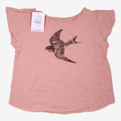 LOUIS LOUISE 6 ans t-shirt rose oiseau