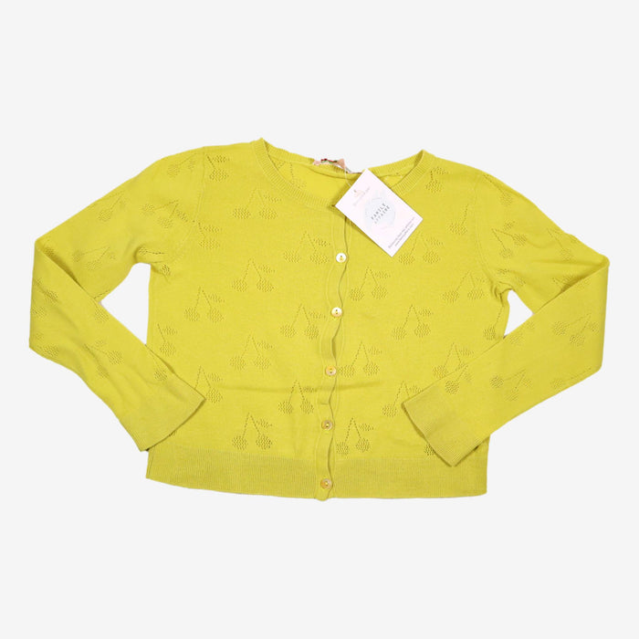 BONPOINT 6 ans gilet jaune cerise ajouré