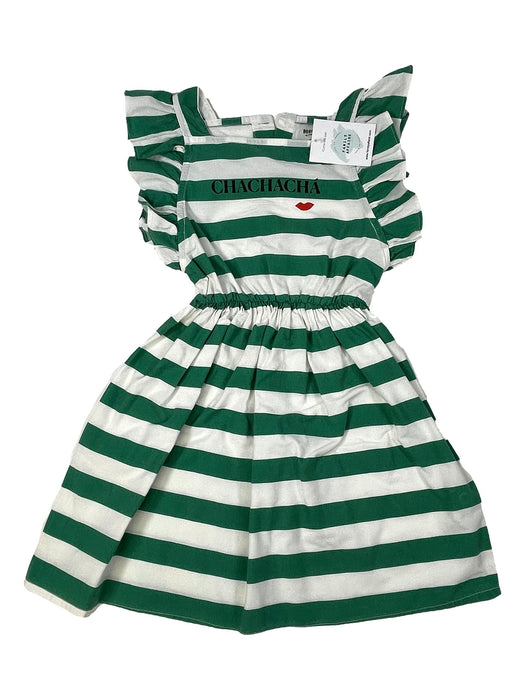 BOBO CHOSES 4/5 ans robe rayures vert CHACHACHA