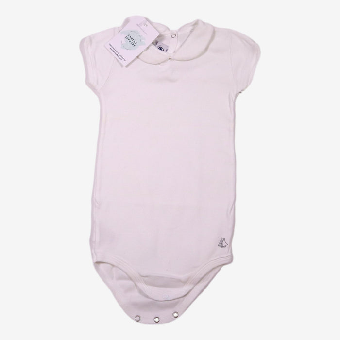 PETIT BATEAU 2 ans Body col claudine blanc