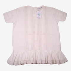 BARN 8 ans Robe tunique broderies et dentelles blanche