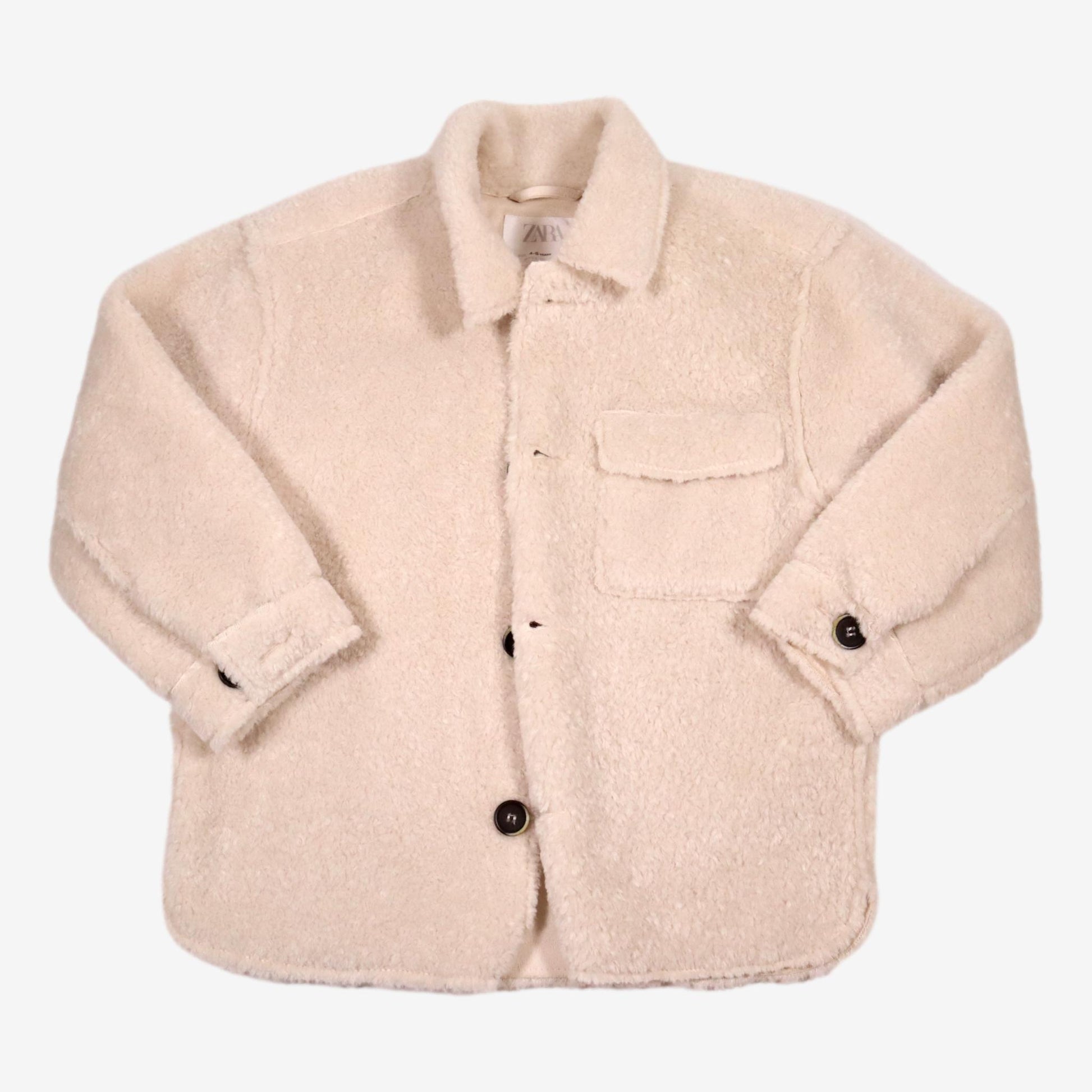 ZARA 4/5 ans Manteau sherpa écru