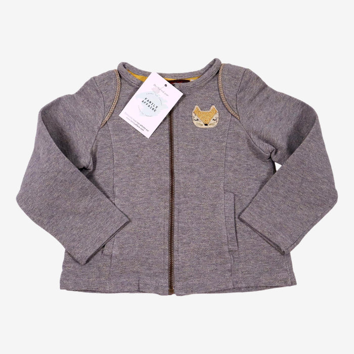 CATIMINI 2 ans Sweat renard gris pailleté