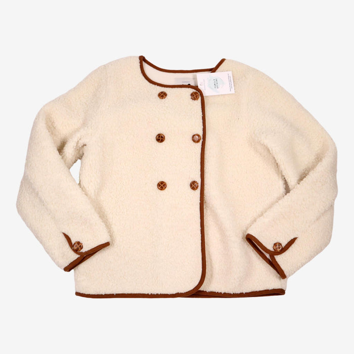 CYRILLUS 10 ans Manteau sherpa écru