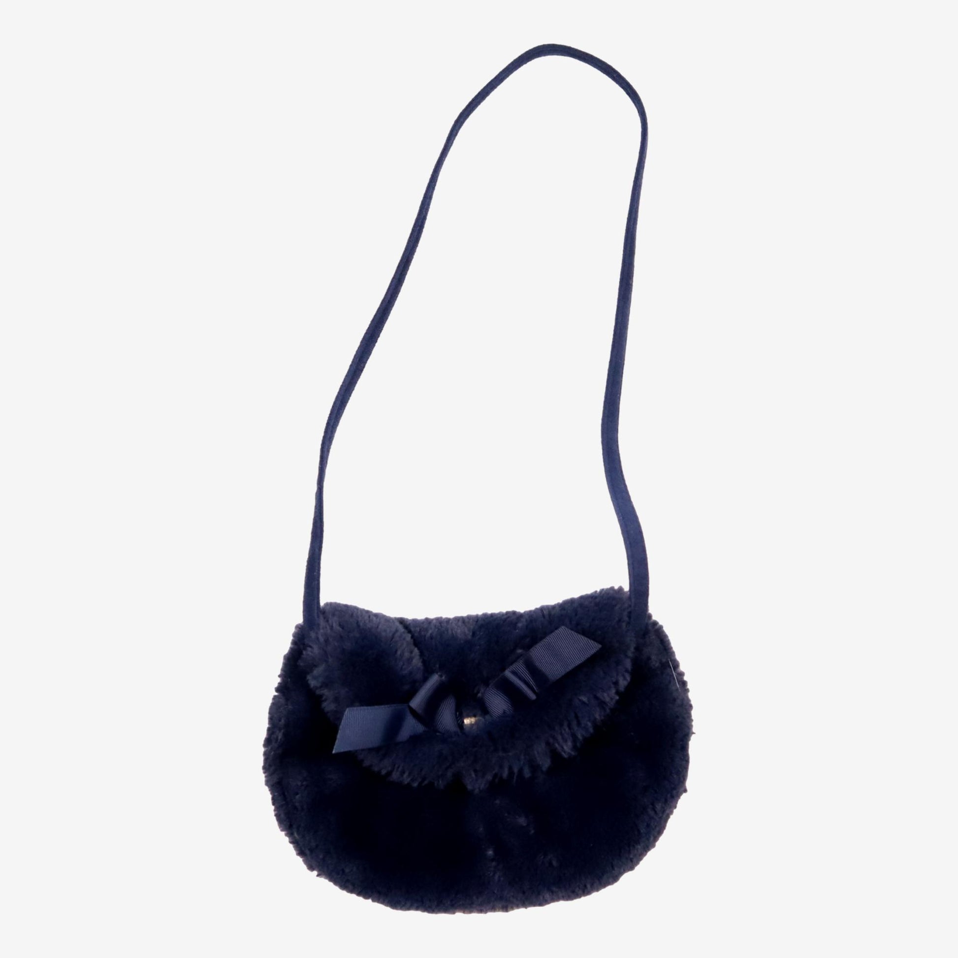 TARTINE ET CHOCOLAT Sac en fausse fourrure marine