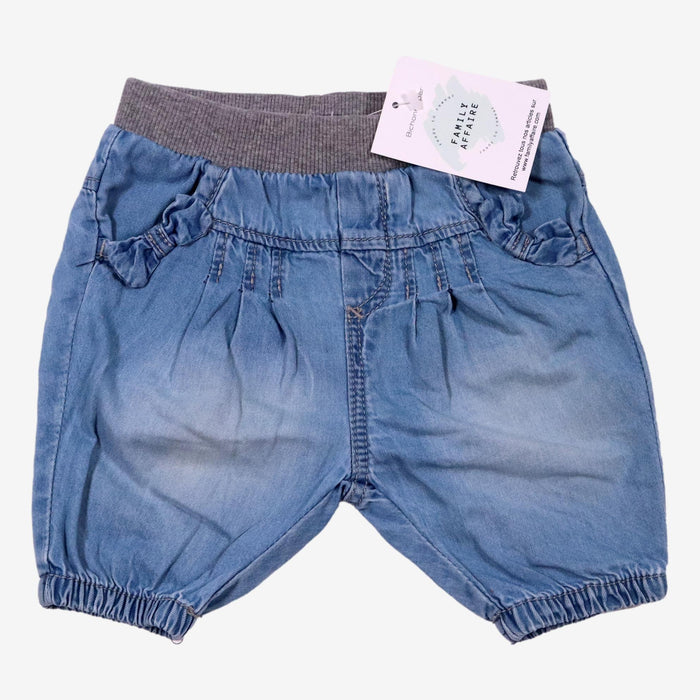 ZARA 6 mois Short taille élastique en chambray