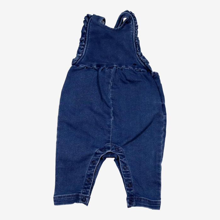 PETIT BATEAU 6 mois Salopette à dos croisé en chambray