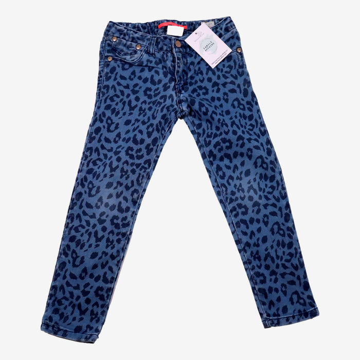 ZARA 5 ans Jean Slim imprimé léopard bleu