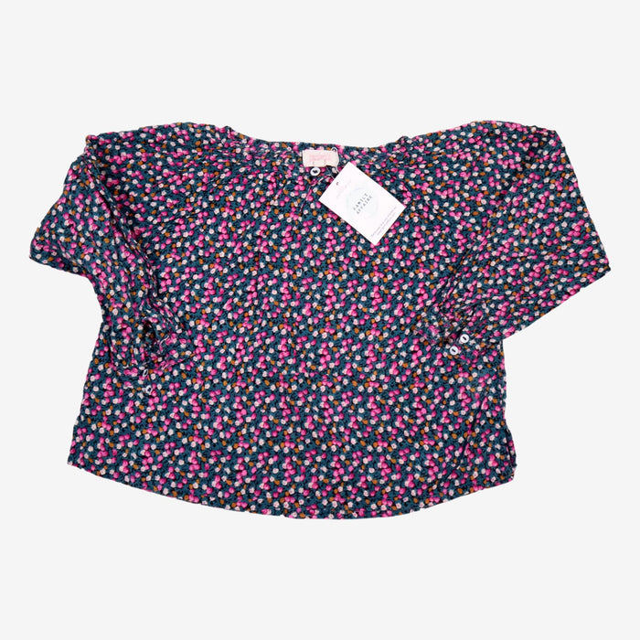 BONNET A POMPON 6 ans Blouse fleurs