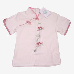 Blouse 3 ans blanche col chinois