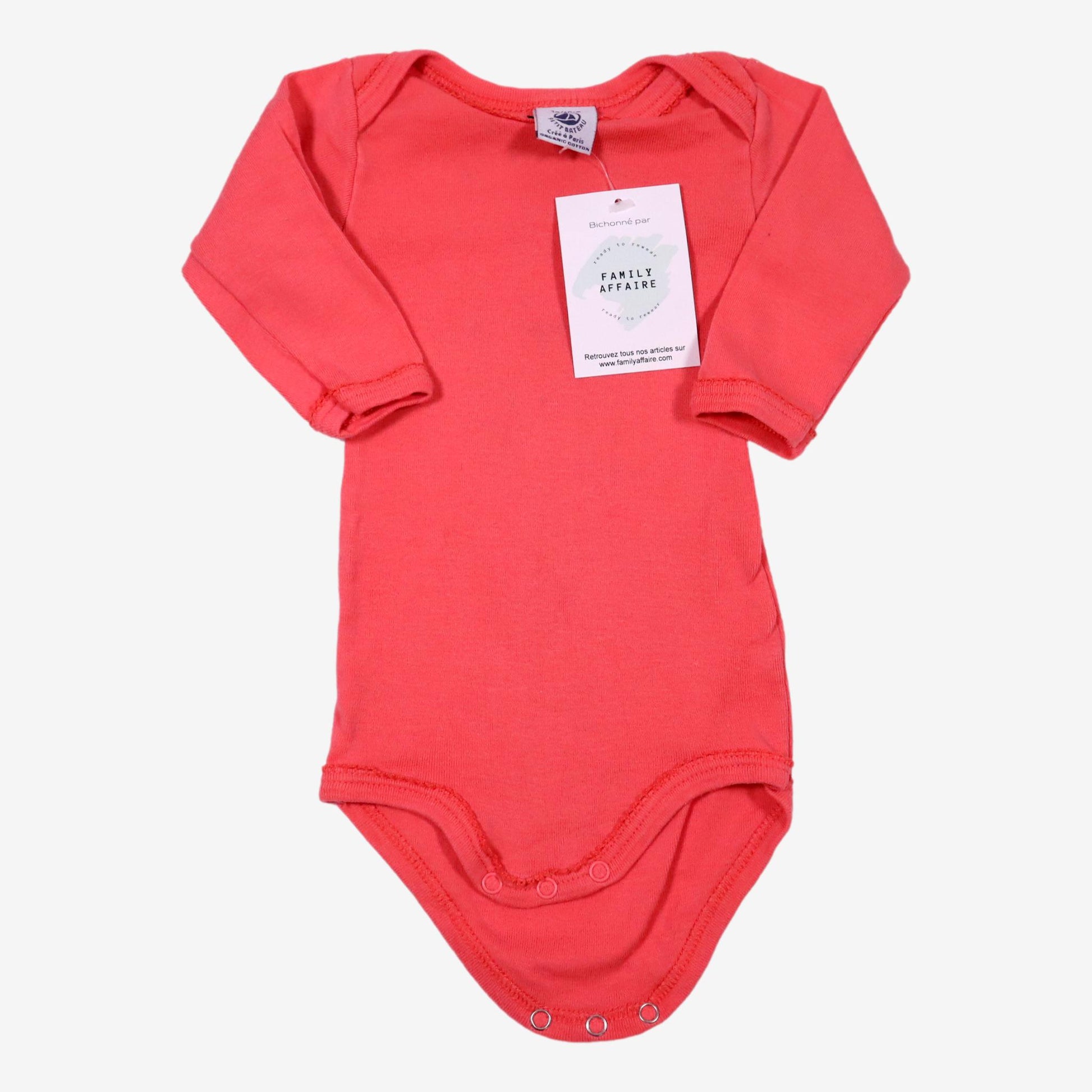 PETIT BATEAU 3 mois bodys rose